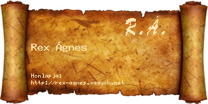 Rex Ágnes névjegykártya