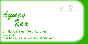 agnes rex business card